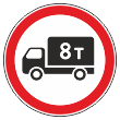Дорожный знак 3.4 «Движение грузовых автомобилей запрещено» (металл 0,8 мм, I типоразмер: диаметр 600 мм, С/О пленка: тип А инженерная)